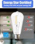 MASTERY MART Dimmable E26 Edison Bulbs 6 Pack, 5.5W (60W Equivalent), Cool White 4000K, Clear Glass ST19 ST21...