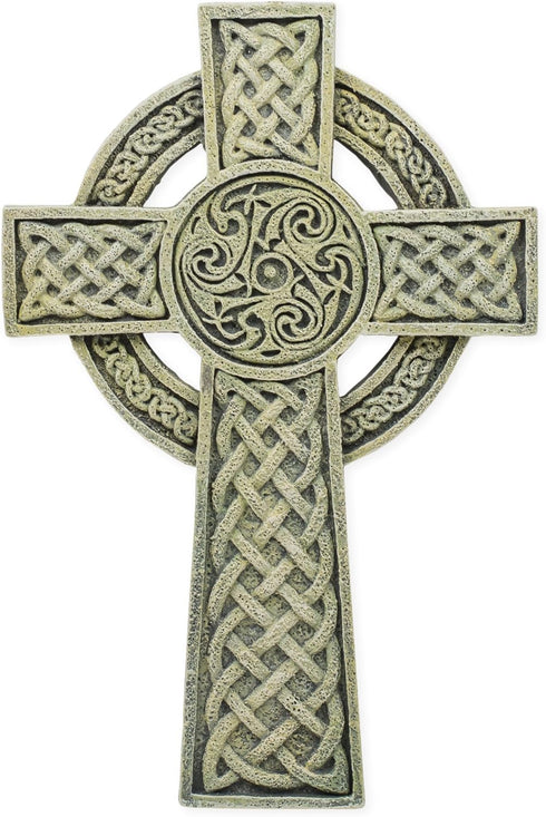 Joseph's Studio by Roman Inc., CELTIC WALL CROSS, Garden Collection, Religious Statue, Holy Family, Memorial, Angel, Patron Saint, Garden Décor (9...