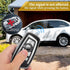 for BMW Keychain with Leather Keychain, Advanced Soft TPU Surface Grain Key Fob Holder for Classic Style BMW Smart Key(Silver)...