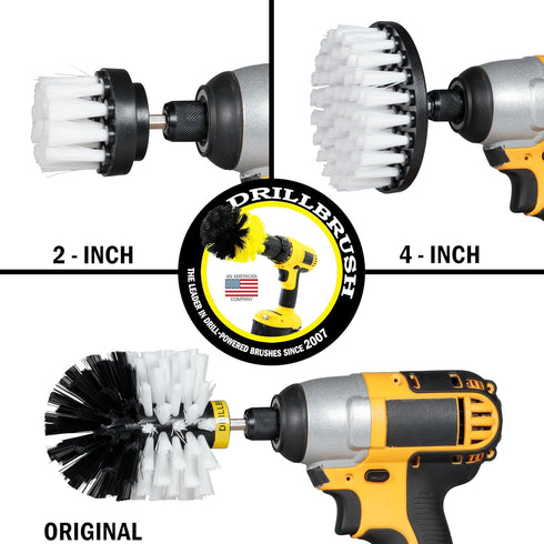Drillbrush Drill Brush Power Scrubber by Useful Products 3 Piece Drill Brush Cleaning Tool Attachment Kit for Cleaning Furniture, Carpet, Chairs, ...