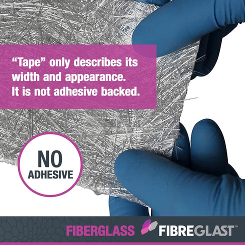 Fibre Glast Fiberglass Chopped Strand Mat Tape – Strong, Easy to Use & Lightweight Glass Fiber for Structural Reinforcement & Repair Kits — 1.5 Ou...