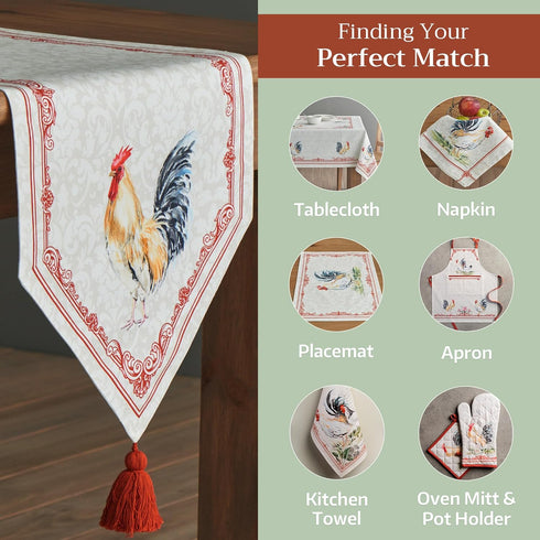 Maison d' Hermine Table Runner 100% Cotton Double Layer Table Runners 72 inches Long Decorative for Home Kitchen Dining Party Baby Shower Wedding ...