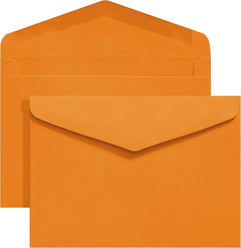 50 Pack Orange Envelopes 5-1/5 x 7-1/5 Envelopes A7 Invitation Envelopes for Personalize Gift Cards, Wedding, Baby Shower, Mailing, Birthday Party...