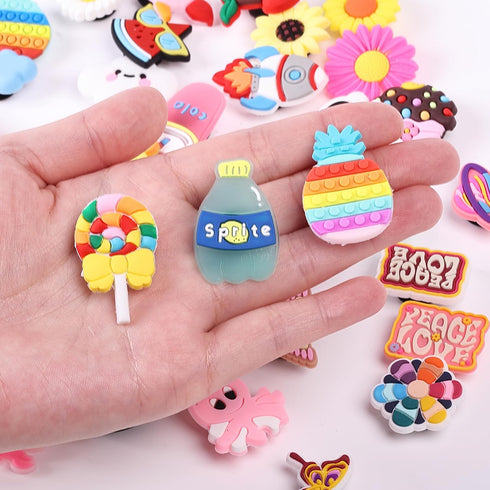 Mr. Pen- Different Charms, 60 Pack, PVC Random Different Charms, Decoration Charms for Decoration, Charm, Cute Charms, Charms Bulk, Charms Pack, R...