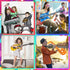 Inflatable Rock Star Toy Set,18 Pack Inflatable Music Instruments Party Props-4 Inflatable Guitar,6 Microphones,1 Piano,1 Saxophone,6 Shutter Shad...