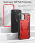 for iPhone 13/14 Protective Case: for iPhone 16e Cover with Built-in Kickstand | Heavy Duty Military Grade Hard Protection Shock Proof | Durable D...