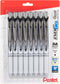 EnerGel Pearl Retractable Liquid Gel Pen, 0.7mm, Medium Line, Black Ink, 8-Pk (BL77PWBP8A)...
