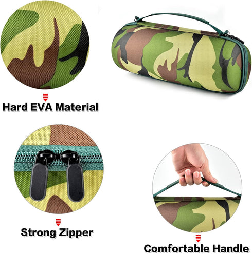 Hard Travel Case for JBL Charge 4/ Charge 5 Waterproof Bluetooth Speaker. Carrying Storage Bag Fits Charger and USB Cable - Squad Camo (Case Only)...