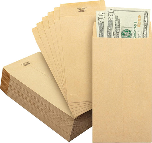 Mr. Pen- Money Envelopes for Cash, 100 Pack, 6.5" x 3.5", Cash Envelopes, 100 Envelopes Money Saving Challenge, Money Saving Envelopes, Small Enve...