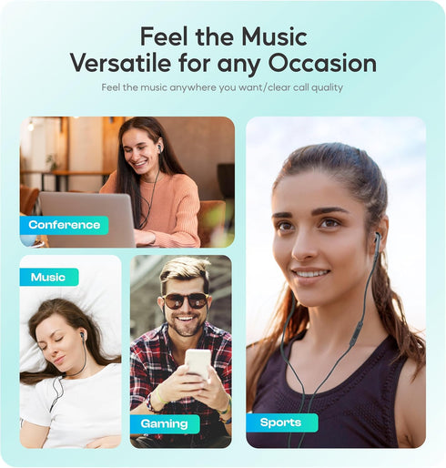Ear Buds Wired Earbuds with Mic,Wired Headset Noise Cancelling Earbuds Wired Plug in Earbuds Volume Controller Earphones with Cord, Aux Headphones...