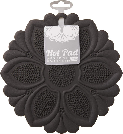 Talisman Designs No-Slip Grip Silicone Hot Pad & Trivet, Surface Protection from Hot Dishes, Up to 500-Degree Heat Resistance, Multipurpose Kitche...