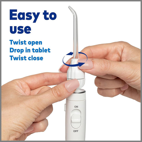 Waterpik Boost Water Flosser Tip with 30 Fresh Mint Whitening Tablets, Whiten Teeth and Remove Stains Gently...
