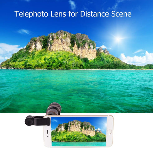 Cell Phone Camera Lens, SEVENKA 12X Telephoto Universal Clip On hd Lens Compatible with iPhone 12/11 Pro Max X XS Max XR/8/7/6/6s, Samsung, Androi...