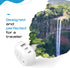 Ceptics European Travel Plug Adapter - 5 Input with 20W PD-QC 3.1A Dual USB-C and USB - Light Weight - USA to Any Type C Countries Such as Italy, ...