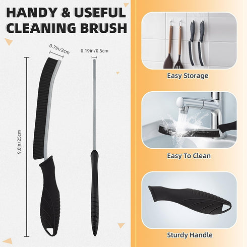 Cleaning Brush, 3 Pcs Hard Bristle Crevice Cleaning Brush, Grout Cleaning Brush, Scrub Brush for Tile Grout Crevice, Gap Cleaning Tools for Bathro...