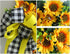 Sunflower Wagon Wheel Wreath for Front Door, Wooden Wheel Wreath with Sunflower and Bow, Spring Wheel Wreath, Wall Home Porch Farmhouse Decor Outd...
