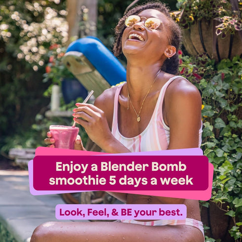 The Bomb Co. Blender Bomb, Get up & Goji, Superfood Smoothie Mix With Goji Berries, Hemp, Flax, Chia Seeds & Amino Acids, Gluten Free, High Fiber,...