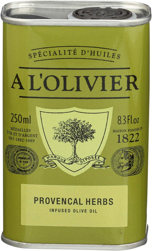 A L'Olivier Olive Oil Infused with Herbs Provence, 8.3 Ounce Tin...