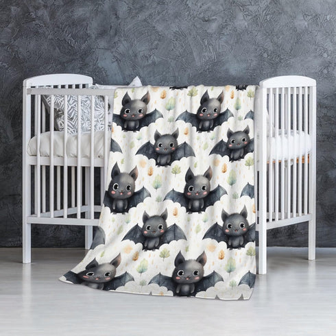 Halloween Bats Baby Blanket Gifts Super Soft Swaddle Newborn Cozy Baby Receiving Blanket Stroller Throw Blanket for Crib 40x30 in for Puppy...