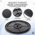 10 Inch Lazy Susan Turntable Organizer, Non Skid Large Lazy Susan Turntable for Cabinet, Computer or Laptop, Plastic Turn Table, Black, 1 PC - by ...