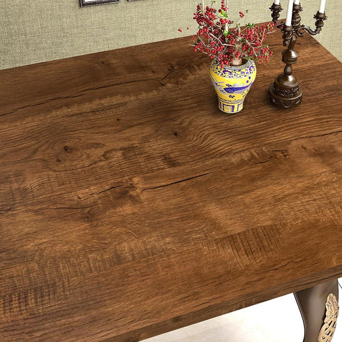 practicalWs Wood Contact Paper Brown Wood Peel and Stick Wallpaper Vintage Rustic Grain Wood Grain Self Adhesive Removable Wall Paper for Countert...