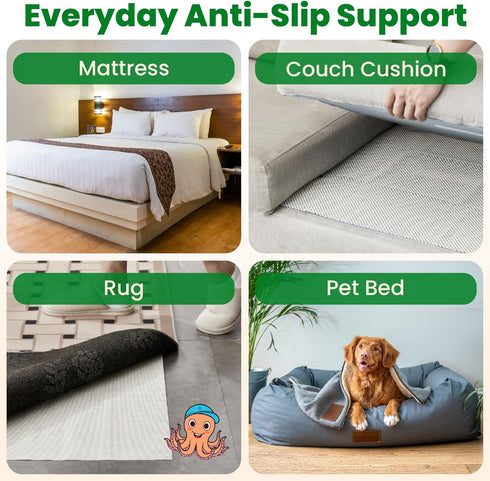 ECOHomes Non Slip Mattress Gripper Pad Stop Mattress, Keep Topper from Sliding - Anti Slip Grip Pads Holder Stop Couch Cushion, Sofa Cushions, Pat...