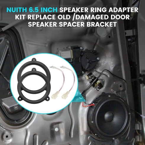 for Subaru 6.5 Inch Rear Door Speaker Adapter Bracket W/ Speaker Harness 1998-2020 WRX Forester Impreza XV Crosstrek Replace Rear Door Speaker Spa...