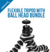 SABRENT Flexible Tripod with Ball Head Bundle for standard Tripod Mount (GP-TRPD-TBHD)...