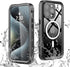 GUSTAVE Magnetic for iPhone 15 Pro Max Waterproof Case Support Wireless Charging Shockproof Dirt-Proof Full-Body Rugged Cover with Built-in Screen...