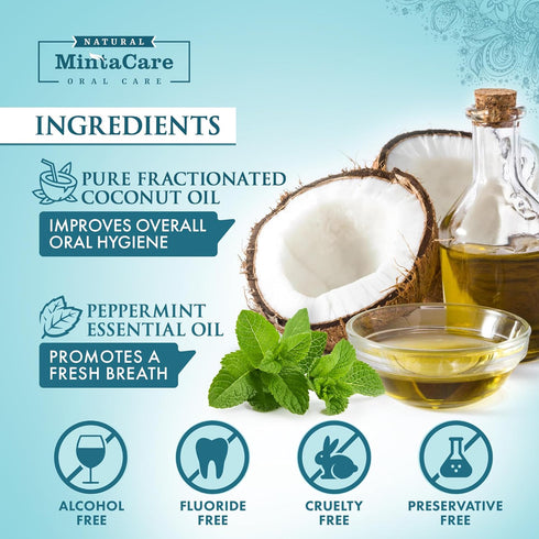 All Natural Organic Oil Pulling for Teeth & Gums, Mouthwash in Glass Bottle for Teeth Whitening, Fresh Breath & Gum Health - Oral Care - Made in U...