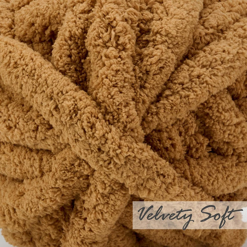 Chenille Chunky Yarn Super Bulky Soft Thick Fluffy Jumbo Giant Washable Polyester Big Yarn DIY for Arm Knit Blanket Cushion Bed Sofa Home Decor,Kh...