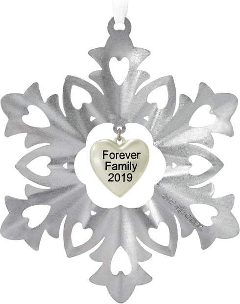 Hallmark Keepsake Christmas 2019 Year Dated Forever Family Snowflake Ornament, Metal...