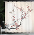 Ambesonne Nature Shower Curtain, Flowers Buds Birds with Cherry Branches Style Art Painting Effect, Cloth Fabric Bath Decoration for Bathroom Hous...
