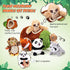 7 Pieces Dog Squeaky Toys Squeaky Hide and Seek Activity Puppy Chew Toys Plush Dog Toy Plush Stuffing Woodland Friends Stuffing with Squeakers for...