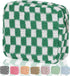 Sanitary Napkin Storage Bag, Menstrual Pad Zipper Bag Checkered Portable Period Bag Panty Liners, Tampon Storage Pouch for Teen Girls Women Ladies...