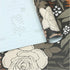 HAOKHOME 93276 Peel and Stick Wallpaper Floral Vintage Removable Rose Leaf Black/Brown/Beige Stick on Mural 17.7in x 6.6ft...