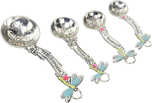 Ganz 4-Piece Set, Dragonflies Measuring Spoon, One Size, silver...