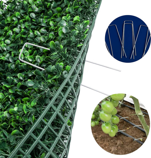 20 pcs 6 inch U-Shaped Landscape Staples, Garden Landscape Staples are Suitable for Outdoor Irrigation Hoses, Artificial Turf Nails, Fixed Fences ...