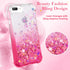 Ruky for iPhone 6 Plus 6s Plus 7 Plus 8 Plus Case, Glitter Clear Women Full Body Rugged Liquid Cover with Built-in Screen Protector, Gradient Pink...