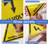 8 IN High Temperature Sign Production equipment Safety Sticker,Yellow Triangle Safety Warning Sign Label Sticker Back Self Adhesive Vinyl Decal, W...