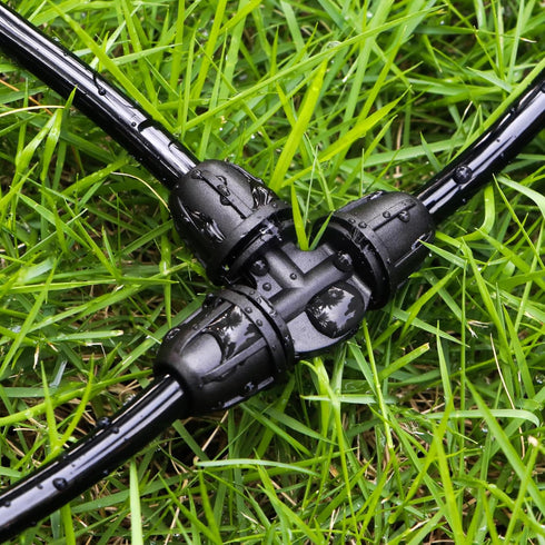 1/4" Drip Irrigation Fittings, 26 Pcs Lock Barbed Tee Connectors for 1/4 Inch Drip Irrigation Tubing Drip Line 3 Way T Parts with Lock Nut for Gar...