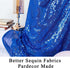 Pardecor Sequin Fabric by The Yard - Glitter Mesh Fabric, Little Mermaid Design, Sparkle Cloth (1 Yard, Royal Blue)...