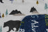 Dear Baby Gear Deluxe Baby Blankets, Custom Minky Print Double Layer, Big Adventure Little Bear and Grey Bears in Trees, 38 Inches by 29 Inches...