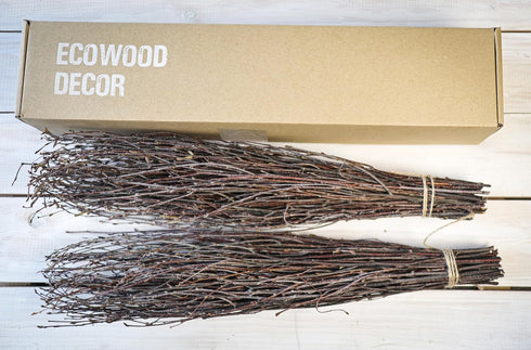 100 pcs Birch Twigs for vase decoration. Set of 2 Bundles of Branches 100% natural sticks 17 inches...