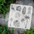 FINGERINSPIRE Tropical Coconut Tree Stencil 11.8x11.8inch Reusable Tropical Leaves Pineapple Flamingo Flower Pattern Template Animal Plant Theme S...