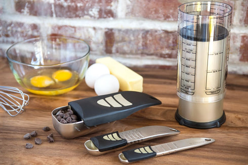 KitchenArt Baker’s Pro Adjust-A-Measure Set, 4-Piece, Satin...