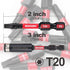 50 Pieces T20 2 In. Impact Tough Magnetic #20 Torx Head Power Bits, S2 Alloy Steel T20 Screwdriver Bits Set with 1Pcs Impact Bit Holder...