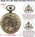 YISUYA Vintage Pocket Watches for Men Boy, FOB Pocket Watch with Chain, Christmas Gifts, Father's Day Gifts, Valentine's Day Gifts, Birthday Gifts...