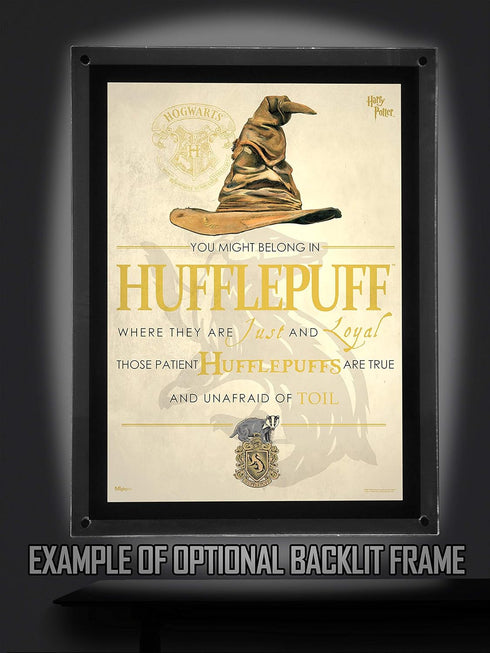 MIGHTYPRINT Harry Potter - Hufflepuff - Hogwarts Sorting Hat House Quote – Durable 17” x 24 Wall Art – NOT Made of Paper – Officially Licensed Col...