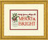 Dimensions 70-08982 Kit, Merry and Bright Mason Jar Christmas Cross Stitch, Ivory 14 Count Aida, 7'' x 5'', multi-colored...